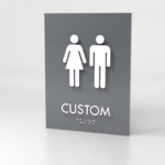 Frosted - Restroom ID A Sign "6 x 8"