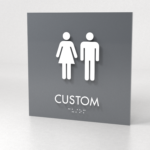 Frosted - Restroom ID B Sign "8 x 8"